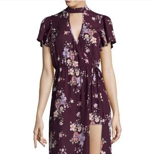 Trixxi Short Sleeve Floral Maxi Dress